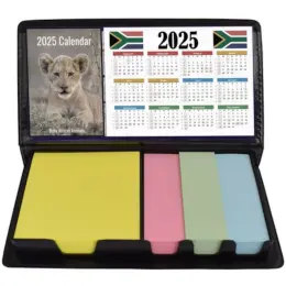 Sticky-Memo Pad & Calendar 2025 Open Front